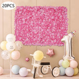 20pcs Artificial Flower Wall Panel Wedding Backdrop Party Flower Wall Panel Hydrangea