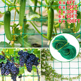 6-100FT Garden Plant Climbing Net Trellis Netting Mesh Fruits Vine Veggie Bean Garden Plants