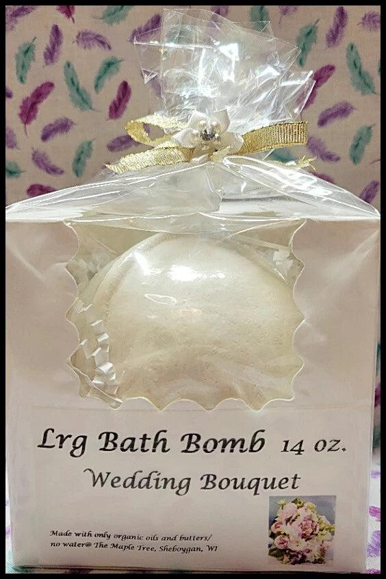 NEW Handmade 'Wedding Bouquet' Relaxing Bathbomb! Up to 5 uses! Gift boxed! 14oz Bouquet