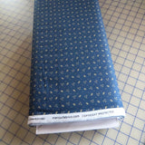 By The Yard ~ Flowerette Blue by Marcus $3.99 Ships ANY Amount Fabric Flowering Plants