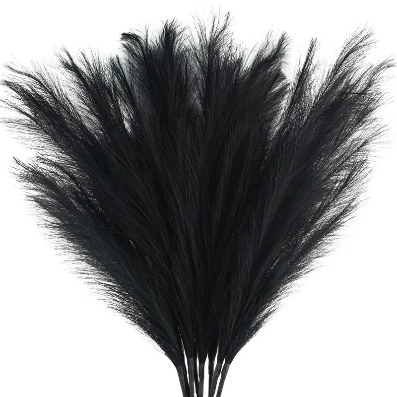 obbsie 35 Faux Pampas Grass Decor, 8pcs Large Tall Fluffy Artificial Pompous Pampas Grass