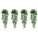 Indoor Hanging Plant Set 4 Piece Simulated Datura Vine Plastic Green 65cm Green Plant