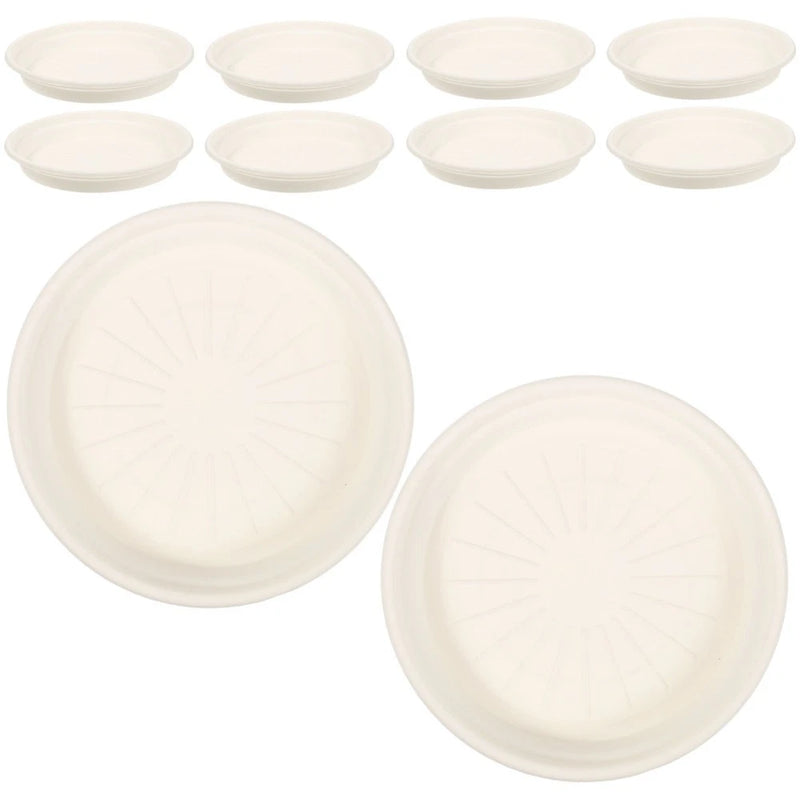 10 Pcs Plastic Flowerpot Base Planter Liner Tray Plants Garden Saucers Garden Plants
