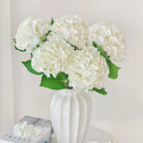 6 Pcs Real Touch White Hydrangea Artificial Flowers with Stems, Fake Silk Flo... Hydrangea