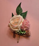 Vorkoi Artificial Silk Pink Rose Pin-On Corsage Ð 1 Piece Bouquet