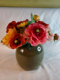 Pier 1 Imports Ranunculus Flower Bouquet Arrangement in Ceramic Pot Ranunculus