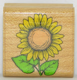 Hero Arts SMALL SUNFLOWER Floral Flower Botanical Wood Mount Rubber Stamp Sunflower
