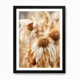 Boho Dried Flowers Sunflower 3 Art  Framed Wall Art Poster Canvas Print Picture Sunflower