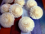 10 Jasmine Sola Wood Flower Diffuser Flowers 8 cm Dia. For Decorate Craft Sunflower