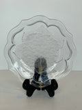 Studio Nova 7Ó Frosted Glass Hydrangea Flowers Appetizer Snack Plate Dessert Hydrangea