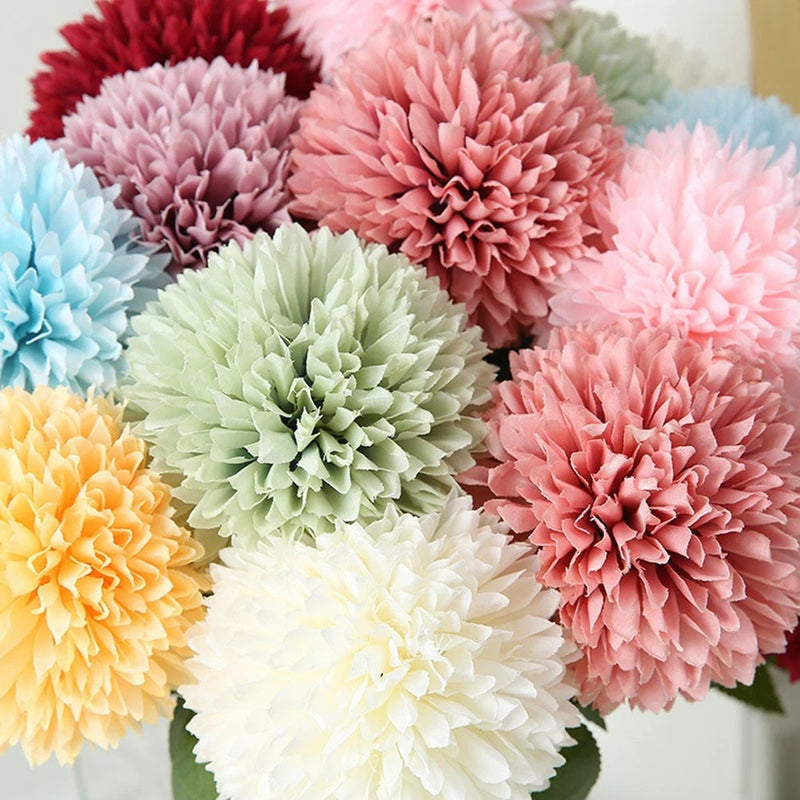 Chrysanthemum Ball Lifelike Simulation Decor for Homes and Events Potted Flower Hydrangea