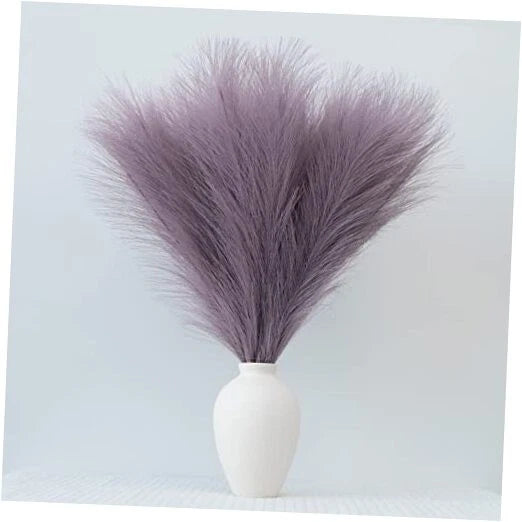 Pampas Grass Decor, Fluffy Faux Pampas Grass 6 Stem 18"/45cm Pompous Grass Pampas Grass