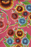 Oilcloth Fabric Beautiful Blooms Pink Pattern Sold in Yard or Bolt Flowering Plants