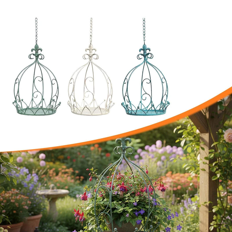 Garden Decor Crown-shaped Hanging Plant Pot, Versatile Use, 25 X 35 Cm Garden Plants