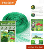 UV Resistant Green Polypropylene Garden Netting Ð 13x20 Ft for Plant Protection Garden Plants