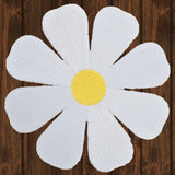 Large Yellow & White Daisy Embroidered Patch Ñ Iron On Daisies