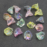 200 Mixed Color Transparent AB Acrylic Lily Bell Flower Beads 12mm Center Hole Lily