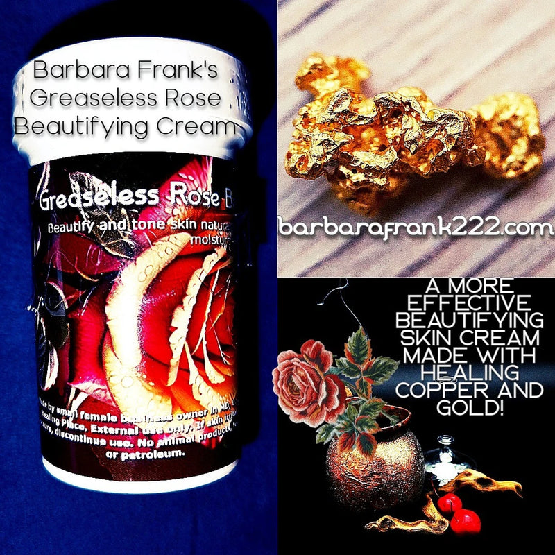 Greaseless rose beautifying cream bottle with pump-style cap