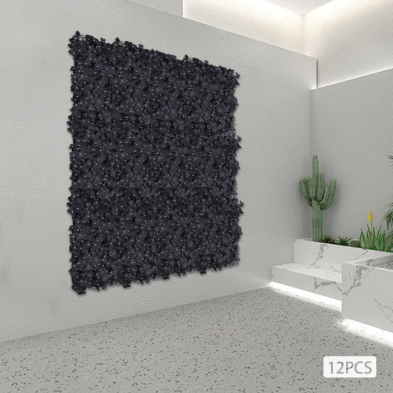 Artificial Hydrangea Flower Panels - 12-Pack Decorative Wall Backdrop Hydrangea