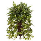 Nearly Natural Vining Mixed Greens with Decorative Stand Silk Plant Green Plant