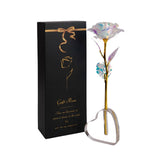 Eternal Rose Gift Set for Women - Galaxy Rose Glass Flowers with Heart-Shaped... Roses