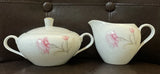 Royal Court Carnation Sugar Bowl & Creamer Japan Carnation