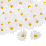 100pcs Artificial Daisies Flower Heads,1.6" Silk Fake Daisies, White/Yellow Daisies
