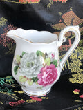 ROYAL ALBERT CREAMER BONE CHINA ENGLAND VINTAGE pink and white Peony Peony