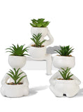 3pcs Artificial Succulents Plants Green Fake Succulents for Decor Realistic M... Green Plant