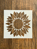 8x8 Sunflower Stencil Ð Flower Design, Nature, Reusable Mylar, DIY, Craft, DŽcor Sunflower