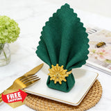 Davifina 8pc Bee Flower Napkin Rings Yellow Sunflower Garden Sunflower