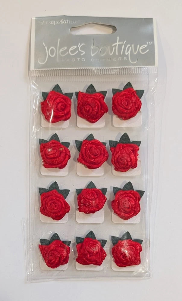 Jolee's boutique red rose photo corner stickers