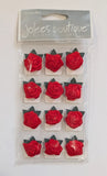 RARE Jolee's Red Rosebuds Roses Flowers Photo Corners Scrapbooking Stickers Roses