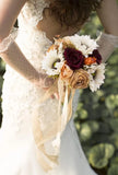 Vintage Wedding Bouquet Bride Bridal Bouquets Burnt Orange Bridesmaid Bouquet Bouquet