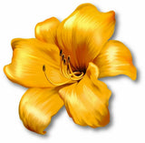 GOLD LILY FLOWER Sticker Decal XV Lily