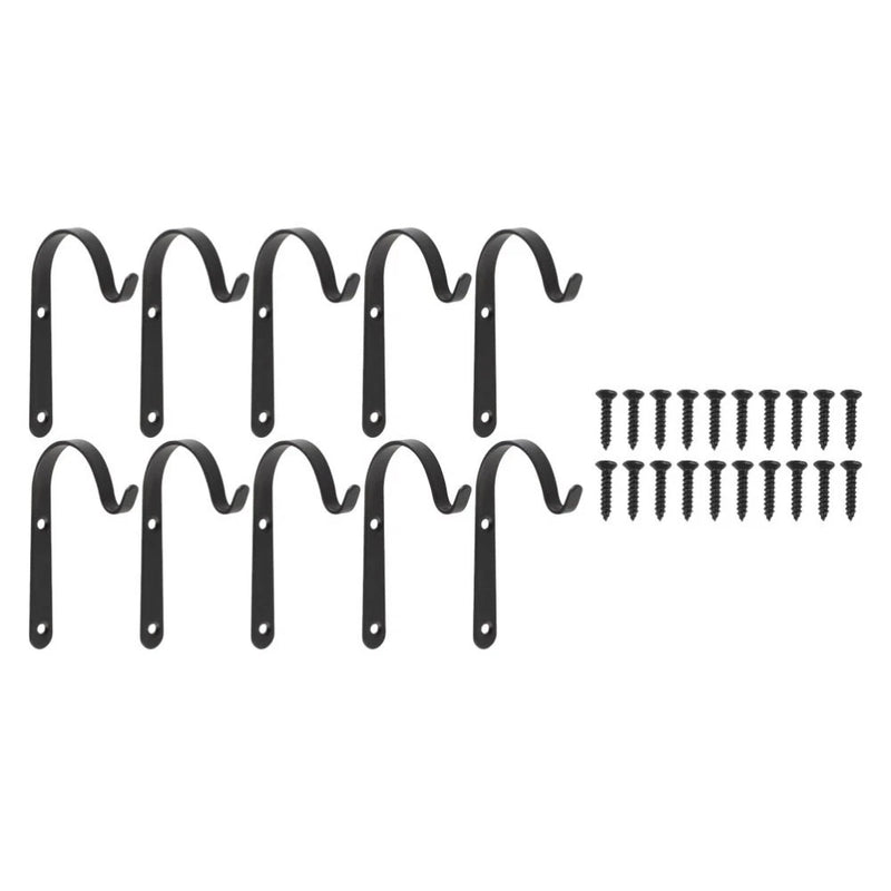 10 Sets Metal Outdoor Hanger Yard Supply Garden Flower Basket Hangers Garden Plants