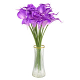 20pcs Artificial Calla Lily Fake Silk Flowers for Home Decor, Light Purple Lily