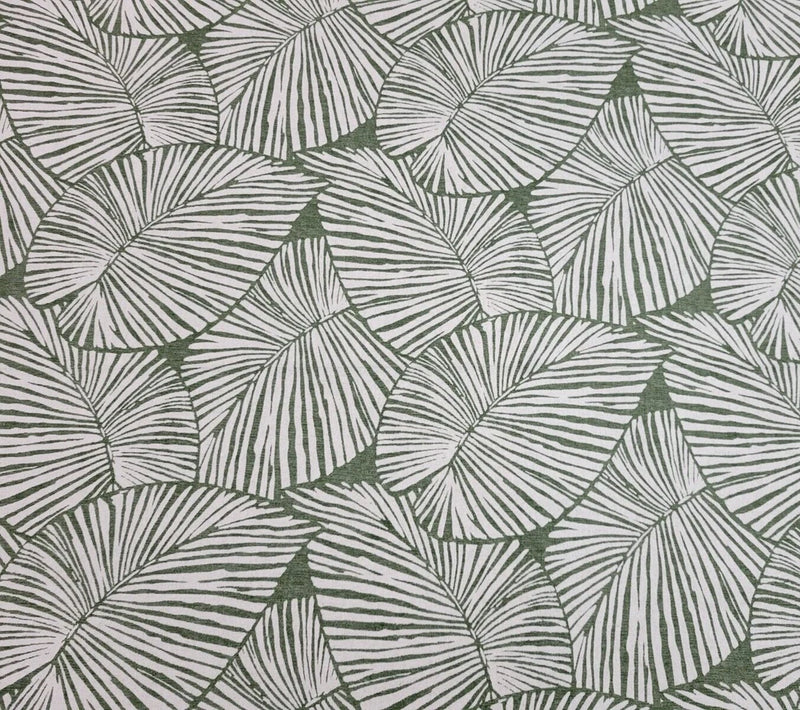 Tenerife in Fir BTY Richloom 80% Cotton / 20% Linen 54" Wide Green Natural Leaf Flowering Plants