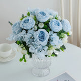 Artificial Silk Peony and Hydrangea Flowers Wedding Bouquet Home Decoration Hydrangea