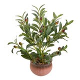 15'' Artificial Olive Plants Decorative Fake Plant in Matte Terracotta Plante... Green Plant