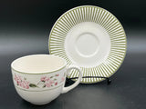 Martha Stewart Hydrangea Set 4 Cups and Saucers EUC Hydrangea