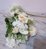 2 Pc 12" Artificial Hydrangea, Rose etc Mix Flower Floral Bouquet Bush Hydrangea