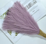 13pc Purple Large 22" Tall Faux Pampas Grass Fluffy Artificial Flower Decor Vase Pampas Grass