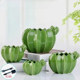 Ceramic Cactus Bonsai Indoor Decorative Plant Pot Garden Succulent Flowerpot Garden Plants