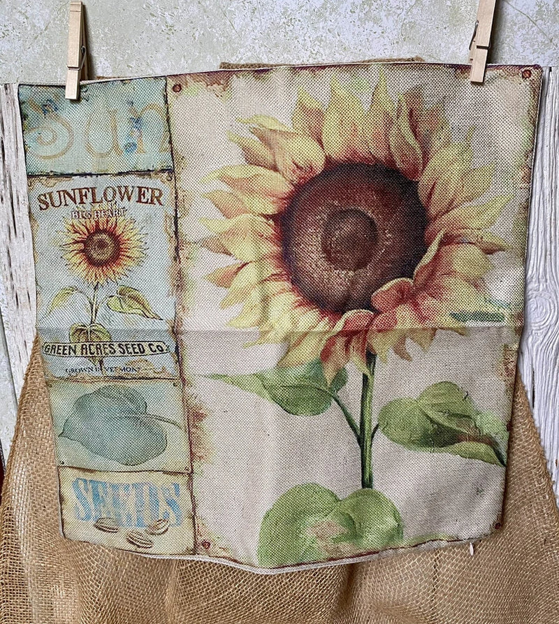 Sunflower Zippered Pillow Cover Home Decor For Bed, Sofa Or Chair Sunflower