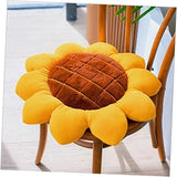 LEVINIS Yellow Cushion Mat Home Decor Reversible Floor Pillow Seating Sunflower Sunflower