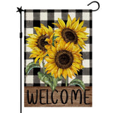 Sunflower Garden Flag, Buffalo Floral Welcome Garden Flag, Spring Summer Gard... Sunflower