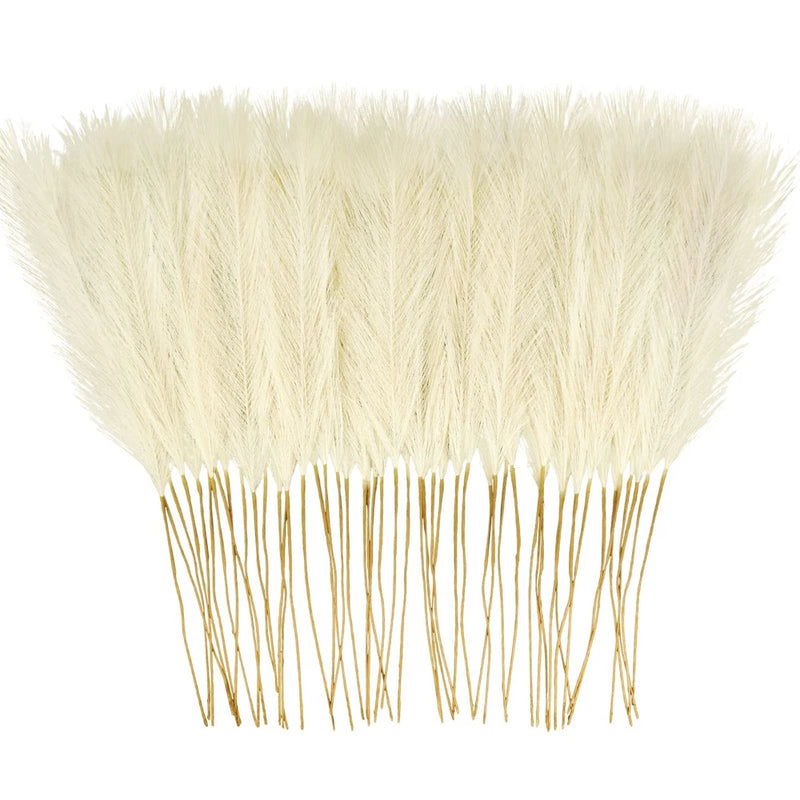 50PCS Faux Pampas Grass, 21.6" Short Artificial Pompous Grass Floral Fake Pom... Pampas Grass