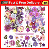 95Pcs Natural Pressed Dried Flowers Resin and Butterflies, Dry Flowers for Resin Dried Flower