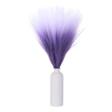 6 Pcs Faux Pampas Grass, 18 Inch Fluffy Pampas Grass Decor, Purple Gradient Pampas Grass